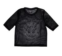 Rock Off officially licensed products Lamb of God Omens Clock Mesh Crop Top XXS Black