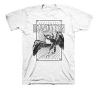 Rock Off officially licensed products Led Zeppelin Icarus Burst T Shirt XXL White
