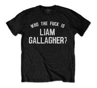 Rock Off officially licensed products Liam Gallagher Who The T Shirt S Black