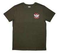 Rock Off officially licensed products Lynyrd Skynyrd Mini Biker Patch Logo T Shirt L Green