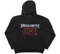 Rock Off officially licensed products Megadeth Blood Bath Pullover Stone Wash Hoodie S Charcoal