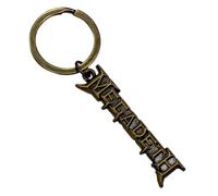 Rock Off officially licensed products Megadeth Gold Band Logo Keyring Keychain One Size