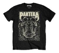 Pantera Black 101 Proof Skull Printed Cotton Crew Neck Short-Sleeved T-Shirt - Size S