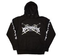 Rock Off officially licensed products Men's Bad Omens Skull And Candles Hooded Sweatshirt Black