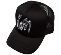 Rock Off officially licensed products Men's Korn Sonic Silver Logo Trucker Cap Black