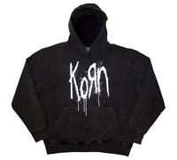 Rock Off officially licensed products Men's Korn Still A Freak Stone Wash Hooded Sweatshirt Charcoal Grey