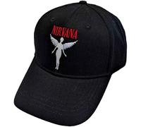 Nirvana Baseball Cap in Utero Angelic Band Logo Official Black One Size