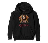 Rock Off Trade Men's Hoodie Queen Classic Crest - Regular Fit Crew Neck Long Sleeve, Black X-Large