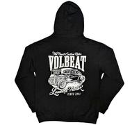 Rock Off officially licensed products Men's Volbeat Louder And Faster Zippered Hooded Sweatshirt Black