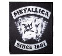 Rock Off officially licensed products Metallica 30th Anniversary Playing Card Standard Printed Patch Accessory Size