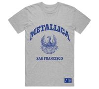 Rock Off officially licensed products Metallica College Crest T Shirt M Grey