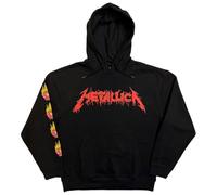 Rock Off officially licensed products Metallica Flower Skull Pullover Hoodie, Black, S