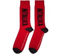 Rock Off officially licensed products Metallica Stressed Logo Socks Red