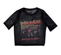 Rock Off officially licensed products Motley Crue Generation Swine Mesh Crop Top S Black