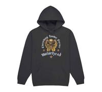 Rock Off officially licensed products Motorhead Unisex Pullover Hoodie: Everything Louder Forever (Charcoal Grey) (Back Print) One Size