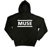 Muse Hoodie White Band Logo Official Unisex Black Pullover L