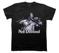Rock Off officially licensed products Neil Diamond Singing T Shirt M Black