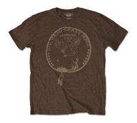 Rock Off officially licensed products Neil Young Tour 1976 Seal T Shirt L Brown