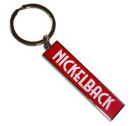 Rock Off officially licensed products Nickelback White Band Logo Keyring Keychain One Size