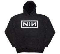 Nine Inch Nails Classic Logo Pullover Stone Wash Hoodie XL Charcoal