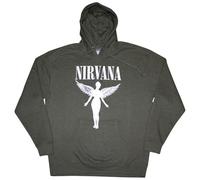Rock Off officially licensed products Nirvana Angelic Mono Logo Pullover Hoodie M Green
