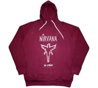 Nirvana Pullover Hoodie In Utero Outline – Unisex, Long Sleeves, Large, Red
