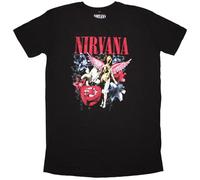 Rock Off officially licensed products Nirvana in Utero Vintage Collage T Shirt Dress L Black