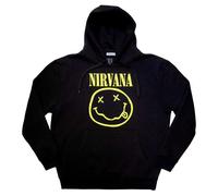 Rock Off officially licensed products Nirvana Yellow Grunge Face Pullover Hoodie L