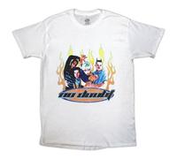 Rock Off officially licensed products No Doubt Flames Band Logo T Shirt XL White
