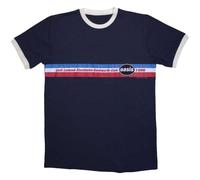 Rock Off officially licensed products Oasis 1996 Tour Horizontal Stripes Ringer T Shirt L Blue