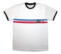 Rock Off officially licensed products Oasis 1996 Tour Horizontal Stripes Ringer T Shirt L White