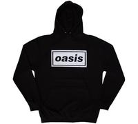 Oasis Pullover Hoodie Decca Band Logo - Officially Licensed Unisex Large Black