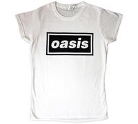 Oasis T-shirt – Decca Band Logo – Skinny Fit – XL White