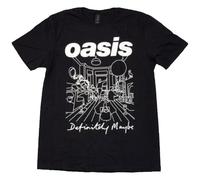 Oasis Unisex T-Shirt: Definitely Maybe Line Drawing (X-Large)