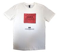 Rock Off officially licensed products Oasis Definitely Maybe Ticket Stub T Shirt L White