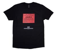 Oasis Unisex T-Shirt - Definitely Maybe Ticket Stub - Medium - Black