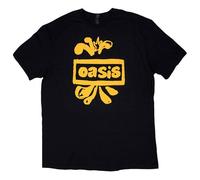 (2XL, Black) Oasis T Shirt Drawn Band Logo Definitely Maybe new Official Mens