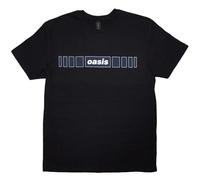 Rock Off officially licensed products Oasis Horizontal Bars Band Logo T Shirt M Black