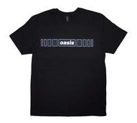 Rock Off officially Licensed Products Oasis Horizontal Bars Band Logo T Shirt XL Black