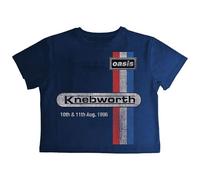 Oasis Crop Top Knebworth 96 - Rock Off Officially Licensed - Navy XL