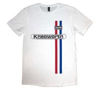 (M, White) Oasis Knebworth Vertical Stripe T Shirt