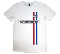 Rock Off officially licensed products Oasis Knebworth Vertical Stripe T Shirt S White