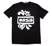 Rock Off officially licensed products Oasis Splat Band Logo T Shirt S Black