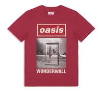 Rock Off officially Licensed Products Oasis Wonderwall Single Cover T-Shirt in Maroon | Size: 3XL Rock Off officially Licensed Products Maroon 3XL