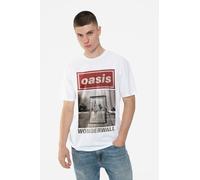 Rock Off officially Licensed Products Oasis Wonderwall Single Cover T-Shirt in White | Size: Small Rock Off officially Licensed Products White S