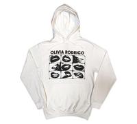 Olivia Rodrigo Threshold Lips Grid Pullover Hoodie L White