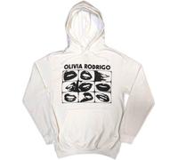 Rock Off officially licensed products Olivia Rodrigo Threshold Lips Grid Pullover Hoodie XL White