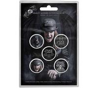 Rock Off officially Licensed Products Ordinary Man Button Badge 5 Pack in Black Rock Off officially Licensed Products Black One Size