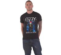 Rock Off officially licensed products Ozzy Osbourne Arms Out Holiday Christmas T Shirt L Black