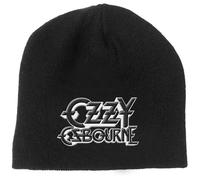 Rock Off officially licensed products Ozzy Osbourne Logo Beanie Hat One Size Black